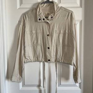 Marine Layer cropped cream jacket